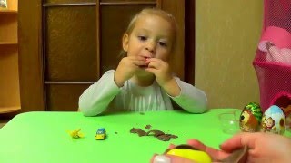 Распаковка яиц Маша и медведь Unpacking eggs Masha and the Bear