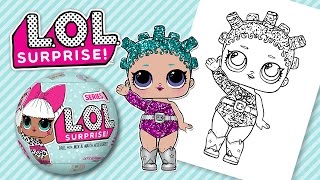 LOL SURPRISE DOLL COSMIC QUEEN | SPEED COLORING BOOK PAGE