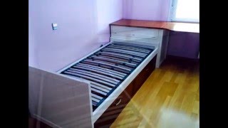 Dormitorio con muebles juveniles madera | tudecora.com