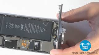 Замена системного шлейфа с микрофоном iPhone 5S. Инструкция по замене.