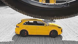 Раздавил Porsche из ПЛАСТИЛИНА на ВЕЛОСИПЕДЕ, уничтожение