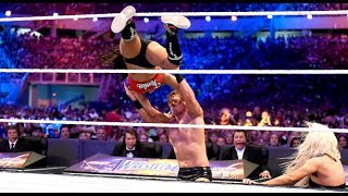 John Cena & Nikki Bella vs The Miz & Maryse Full Match- WWE Wrestlemania Full Show 2017 HD