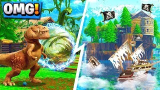 ALL *NEW* Fortnite Locations Season 5! | Jurassic Jungle, Pirates Point! ( Map )