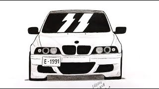 Как нарисовать машину BMW E 39 поэтапно (Ахадов Эльнур)