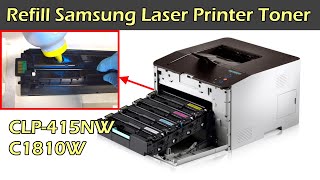 SAMSUNG Color Laser Printer Toner Refill - CLP-415NW C1810W