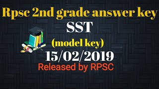 2nd grade answer key SST 2018 RPSC, released by Rpsc