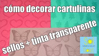 ? Decorar cartulina para tus proyectos de scrapbook (muy fácil) con sellos y tinta Versamark.