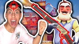 MY NEIGHBOR HAS A GUN IN HIS HOUSE! Hello Neighbor Act 3