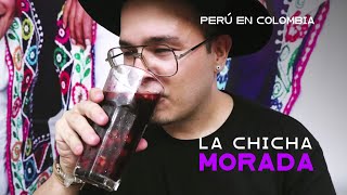 Probando la famosa Chicha MORADA PERUANA en Colombia