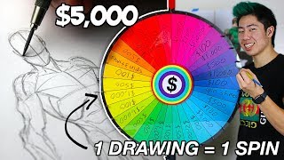 1 DRAWING = 1 SPIN ! Art Roulette - $5,000 (speed drawing challenge)