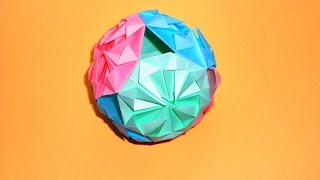 Кусудама шар из бумаги Новогодние поделки оригами