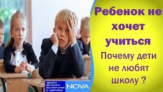 Ребенок не хочет учиться. Почему дети не любят школу?