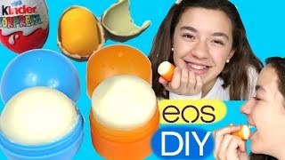 Cómo hacer un EOS casero con un Kinder. DIY labiales tipo EOS