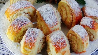 Qat qat xemirden qozlu kete resepti. Гата из слоёоного тест.