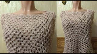 Эффектная туника из пряжи с люрексом  Пятиугольник