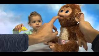 Катя играет с Обезьянкой Fur Real Friends интерактивная игрушка распаковка Cuddles my Giggly