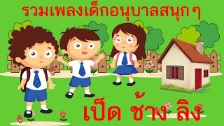 รวมเพลงเด็กอนุบาลสนุกๆ เต่า ช้าง ลิง แมงมุม