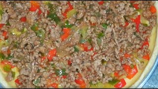 QUICHÉ  DE CARNE PICADA Y PIMIENTOS ( MASA QUEBRADA) RECETA FÁCIL