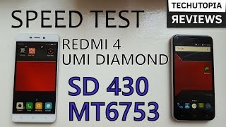Snapdragon 430 vs MT6753 SPEED Test/Gaming/Benchmark/Comparison(Adreno 505 vs mali t720)GPU/CPU
