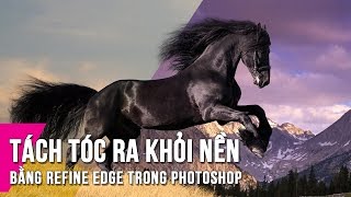 cách tách tóc trong photoshop bằng Refine Edge