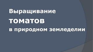 Природное земледелие  - Томаты