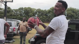Money Bagg Yo playing Basketball with Bread Gang Dee Mula at Balls House before video shoot