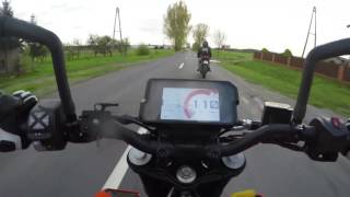 Ktm DUKE 125 2017 vs Yamaha YZF 125 POV Test drive, top speed, acceleration, sound GoPro 4K