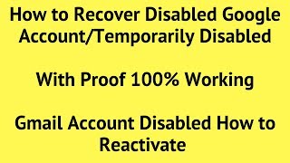 My Google Account is Disabled What Do I Do ( 2020 ) Disabled Google Account Recovery {Updated}