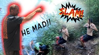 HILARIOUS Rope Swing Fail! This Dude is CRAZY!!!
