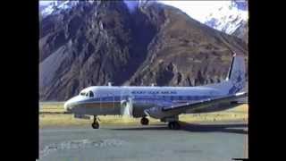 Hawker Siddeley HS 748 at Mt. Cook New Zealand 1990.