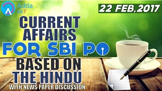 SBI PO 2017 : CURRENT AFFAIRS FOR SBI PO BASED ON THE HINDU