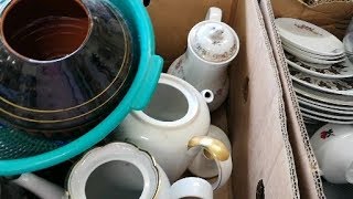 Поход на барахолку  в Германии. Много винтажной посуды и всякой всячины!