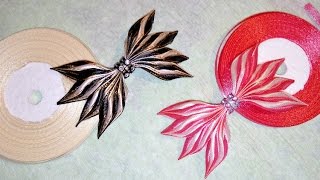 Бантики канзаши. Бантики из узкой ленты 0,5 см.