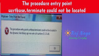 The procedure entry ucrtbase.terminate could not be located "VC_redist install "