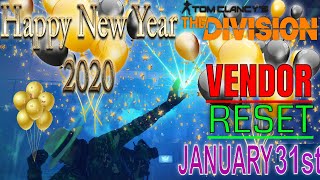 TOM CLANCY'S THE DIVISION 1.8.3 VENDOR RESET BEST GEAR AND MODS JANUARY 31th 2020