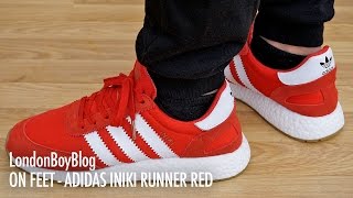 On Feet - Adidas Iniki Runner Red