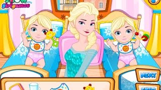 Elsa chăm sóc hai công chúa nhỏ sinh đôi (Elsa Nursing Baby Twins)