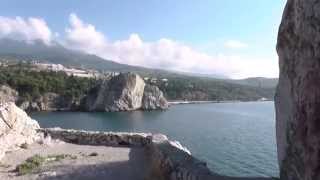 Гурзуф.Скалы Адалары и Пушкинский грот.