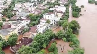 Enchente em Governador Valadares, o bairro Ilha dos Araújos alagada.