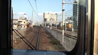 JR西日本223系2000番台前面展望　新快速　姫路→大阪（ノーカット）