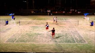 中学ソフトテニス 都道府県2012 男子決勝 内本丸山ー吉信上松（上視点）