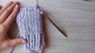 Варежки из толстой пряжи спицами / варежки из перуанской шерсти