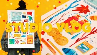 STUDIO VLOG (MAKING ART PRINTS + Q&A)
