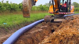 Water Pipe Laying JS220 JCB Excavator