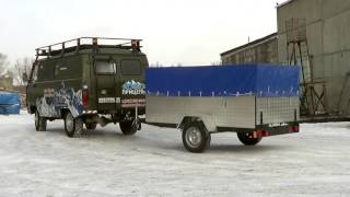 Прицепы ALASKA: Фермер с тент-крышкой; Аляска - водник, aqua; Ложемен для лодки.