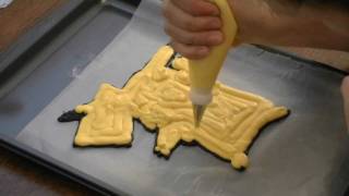 Frozen Buttercream Transfer -- Pikachu Pokemon Cake by Cookies Cupcakes and Cardio