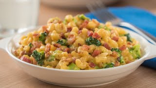Mac & Cheese con Tocino y Brócoli