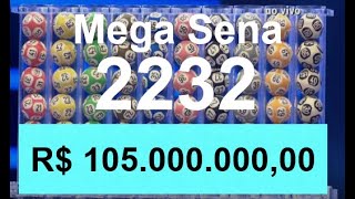 Mega sena 2232 com 35 quadras a sua disposição