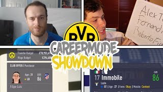 MARQUEE PLAYER GUESSED? FIFA 18 CAREER MODE SHOWDOWN!! vs. Rich Leigh (Dortmund)