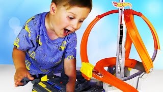 Супер Трек ХОТ ВИЛС - Мощный Вихрь Hot Wheels Spin Storm Unboxing and Play
